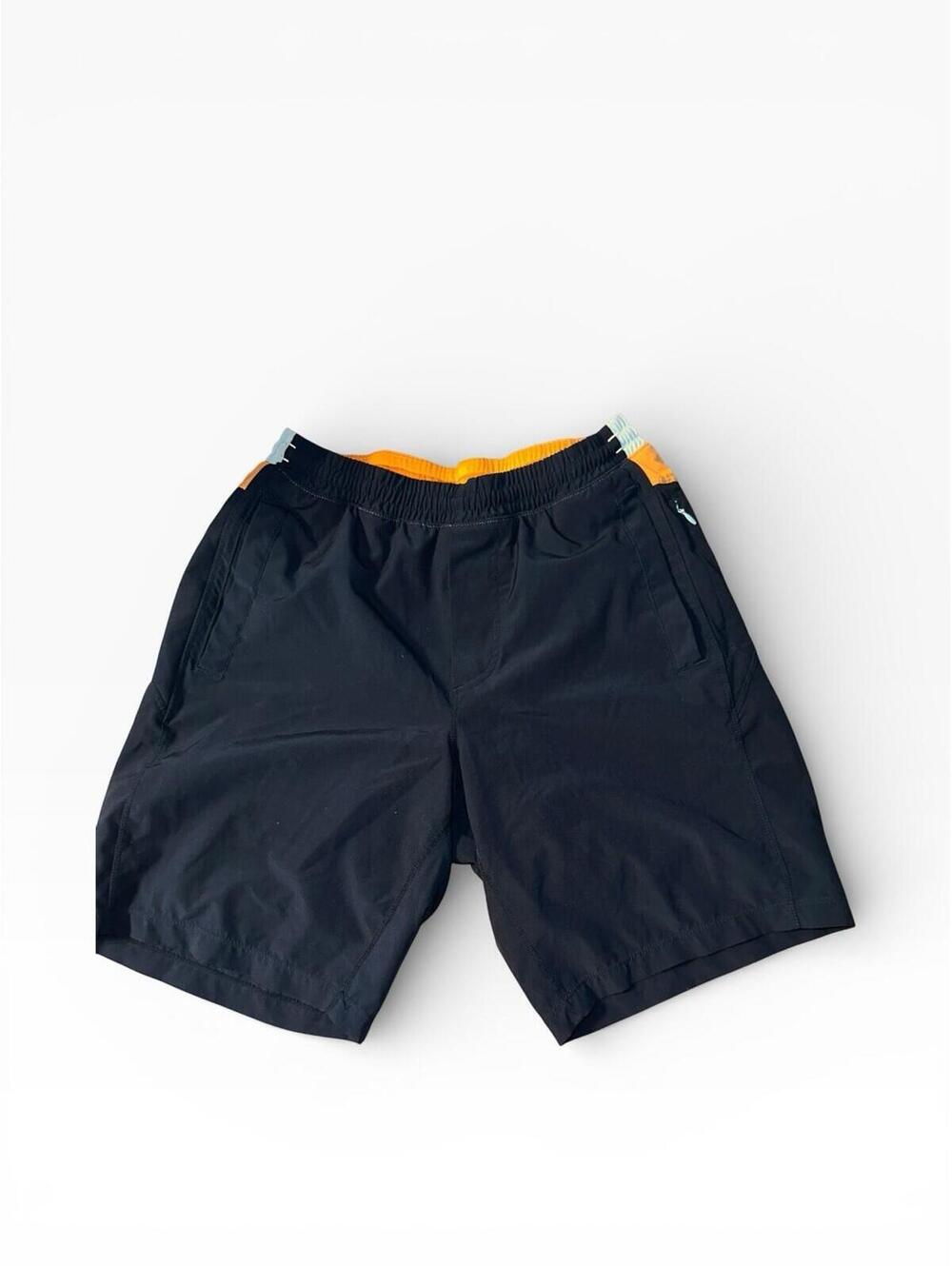 BIRDDOGS Shorts Athletic Gym Liner Shorts 7" Boom Teal Blue Orange Mens Size M